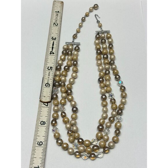 Japan vintage beaded multi strand necklace - Picture 5 of 5